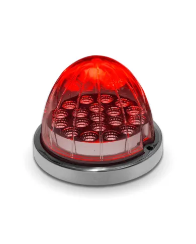 TXTLED-WCR - Clear Red Watermelon LED with Reflector Cup & Lock Ring (19 Diodes)