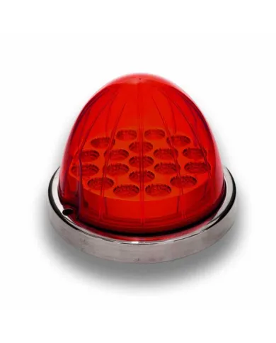 TXTLED-WR - Red Watermelon LED with Reflector Cup & Lock Ring (19 Diodes)