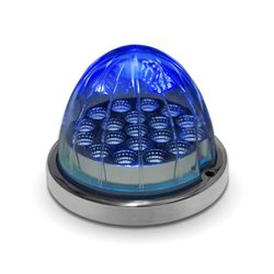TXTLED-WXAB - Dual Revolution Amber/Blue Watermelon LED with Reflector Cup & Lock Ring (19 Diodes)