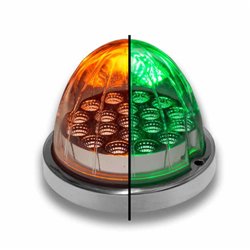 TXTLED-WXAG - Dual Revolution Amber/Green Watermelon LED with Reflector Cup & Lock Ring (19 Diodes)