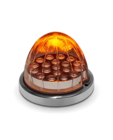 TXTLED-WXAP - Dual Revolution Amber/Purple Watermelon LED with Reflector Cup & Lock Ring (19 Diodes)