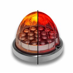 TXTLED-WXAR - Dual Revolution Amber/Red Watermelon LED with Reflector Cup & Lock Ring (19 Diodes)