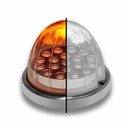 TXTLED-WXAW - Dual Revolution Amber/White Watermelon LED with Reflector Cup & Lock Ring (19 Diodes)