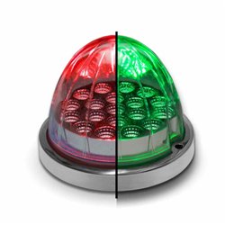 TXTLED-WXRG - Dual Revolution Red/Green Watermelon LED with Reflector Cup & Lock Ring (19 Diodes)
