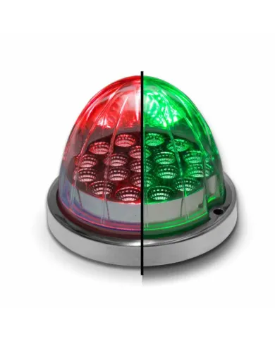 TXTLED-WXRG - Dual Revolution Red/Green Watermelon LED with Reflector Cup & Lock Ring (19 Diodes)