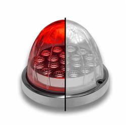 TXTLED-WXRW - Dual Revolution Red/White Watermelon LED with Reflector Cup & Lock Ring (19 Diodes)