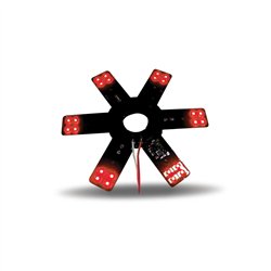 TXTLED-X1R - 8" Star Red LED for 15ö Donaldson & Vortox Air Breather (24 Diodes)