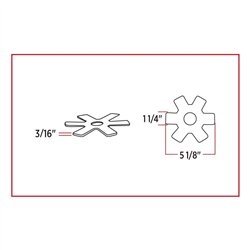 TXTLED-X3R - 5" Star Red LED for 13" Donald. Air Breather (24 Diodes)