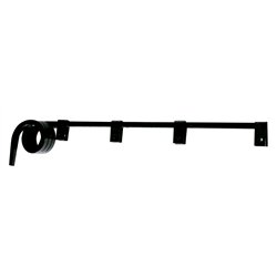 UP10627-Black Straight Mud Flap Hangers - 3 Coils (Pair)