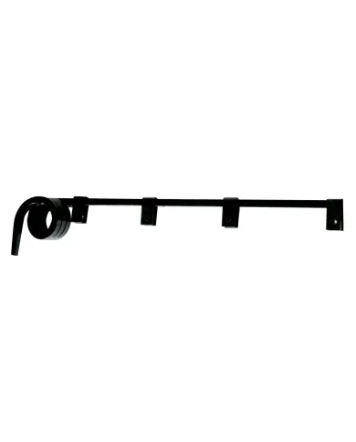 UP10627-Black Straight Mud Flap Hangers - 3 Coils (Pair)