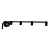 UP10627-Black Straight Mud Flap Hangers - 3 Coils (Pair)