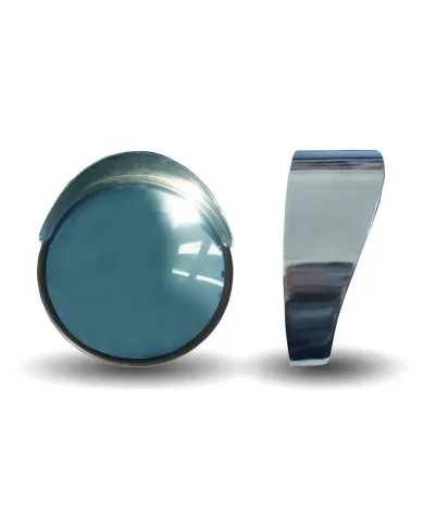TXTM-2000 - Chrome Plastic 8" Convex Mirror Visor