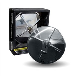 TXTM-2002 - 8" CONVEX STAINLESS STEEL MIRROR WITH CENTER MOUNTING BRACKETS