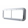 UP32505-Rectangular Dual Headlight Bezel With LED Sequential Light Bar (Driver) - Amber LED/Clear Lens