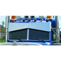 TXTP-0196 - Peterbilt Stainless Steel Window Contour 3 Piece Kit (1987+). Installs with provided 3m tape.