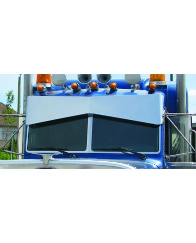 TXTP-0196 - Peterbilt Stainless Steel Window Contour 3 Piece Kit (1987+). Installs with provided 3m tape.