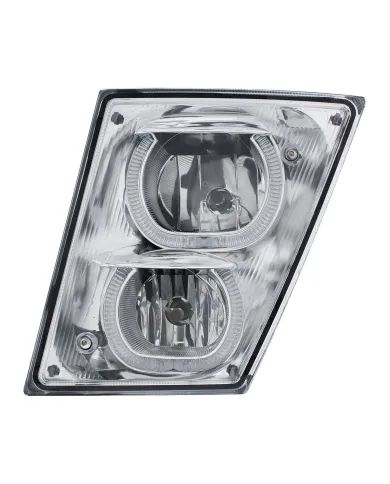 UP32648-Chrome Fog/Driving Light W/White LED Light Bar For 2003-2017 Volvo VN/VNL - Driver