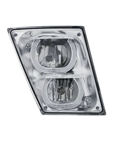 UP32649-Chrome Fog/Driving Light W/White LED Light Bar For 2003-2017 Volvo VN/VNL - Passenger