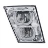 UP32649-Chrome Fog/Driving Light W/White LED Light Bar For 2003-2017 Volvo VN/VNL - Passenger