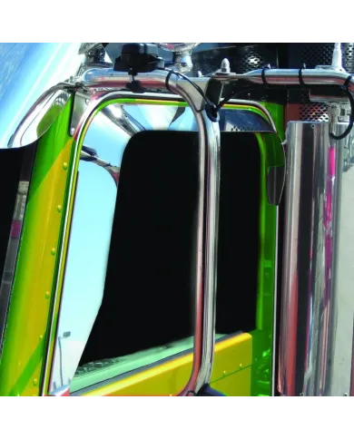 TXTP-1401 - Peterbilt 379 Window Shade - Convex Mirror Cutout on Passenger Side (20052012)
