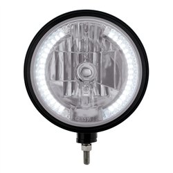 UP32668-Black "Billet" Style Groove Headlight H4 Bulb With 34 White LED
