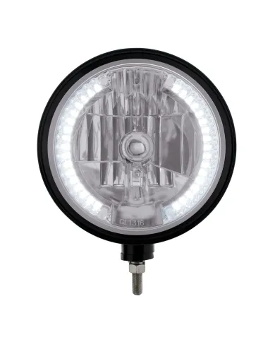 UP32668-Black "Billet" Style Groove Headlight H4 Bulb With 34 White LED