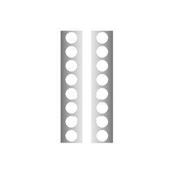 TXTP-1847 - Peterbilt 389 15" Premium Rear Air Cleaner Light Bar with 8 X 2" Light Holes (2013+)