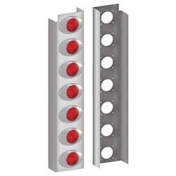 TXTP-1854LM - Peterbilt 389 Premium Rear Air Cleaner Light Bar with 14 G2 LEDs (2010+)