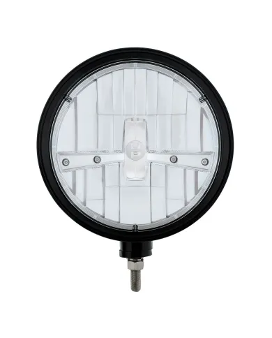 UP32677-Black "Billet" Style Groove Headlight 5 LED Bulb - Chrome
