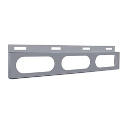 UP10657-Stainless Top Mud Flap Bracket - 3 Oval Light Cutout (Each)