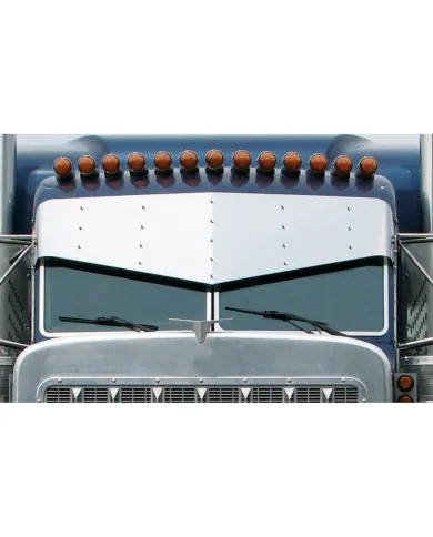 TXTSUN-P3 - 16" Slammed Stainless Steel Peterbilt 379 Sunvisor