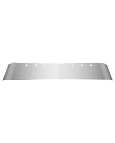 TXTSUN-V1 - 17 Volvo VN670 - 730 - 780 - VT800 Raised Roof Sunvisor with 8 Slotted Light Holes (2003+)"