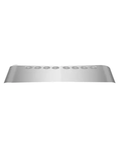 TXTSUN-V1LMC - 17" Volvo VN670-730-780-VT800 Raised Roof Sunvisor with 8 Clear G4 LEDs (2003+)