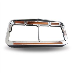 TXTU-1029A - Universal Rectangular Flatline Headlight Bezel - Amber