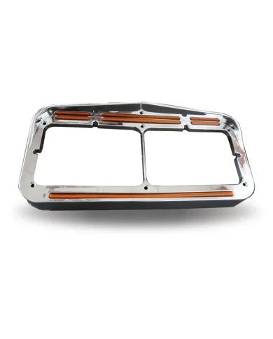 TXTU-1029A - Universal Rectangular Flatline Headlight Bezel - Amber