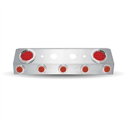 TXTU-1601L - Universal Trailer Service Box with 2 x 4" & 5 x 2" LEDs & Bezels with Open Back