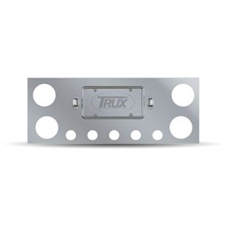 TXTU-9002 - Stainless Steel Rear Center Panel with 4 X 4ö & 5 X 2 ?ö & 2 License Light Holes