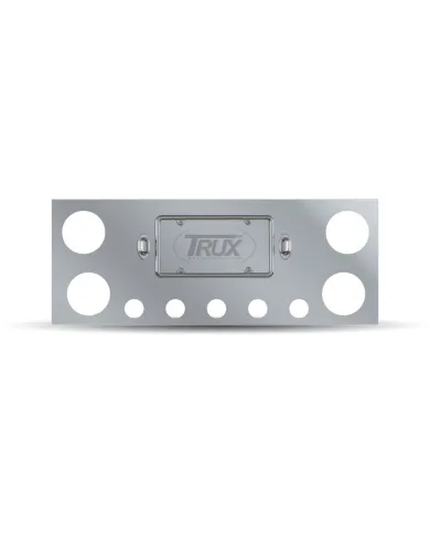 TXTU-9002 - Stainless Steel Rear Center Panel with 4 X 4ö & 5 X 2 ?ö & 2 License Light Holes