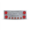 TXTU-9002L - Stainless Steel Rear Center Panel with 4 X 4ö & 5 X 2 ?ö & 2 License LEDs