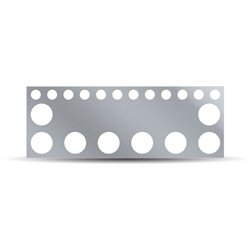 TXTU-9013 - Wide Rear Center Panel w/ 9x4" & 12x2" Light Holes