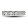 TXTU-9210L2. - Mud Flap Hanger with Flat Top & 4 x 4" Dual Revolution (R/W) & 2 x 4" Clear Red LEDs & Bezels