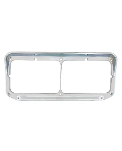 UP32701-24 LED Rectangular Dual Headlight Bezel With Visor & GloLight - Amber LED/Clear Lens