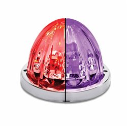 TXTLED-WTRP - Dual Revolution Red/Purple Watermelon LED with Glass Pattern & Lock Ring