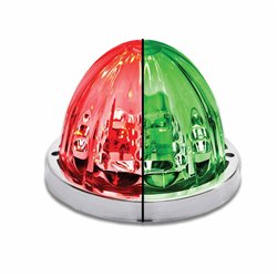 TXTLED-WTRG - Dual Revolution Red/Green Watermelon LED with Glass Pattern & Lock Ring