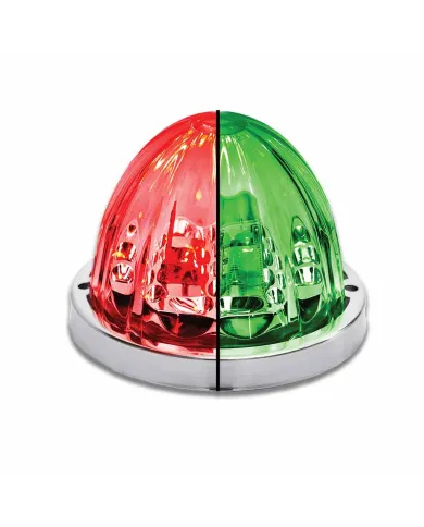 TXTLED-WTRG - Dual Revolution Red/Green Watermelon LED with Glass Pattern & Lock Ring
