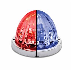 TXTLED-WTRB - Dual Revolution Red/Blue Watermelon LED with Glass Pattern & Lock Ring