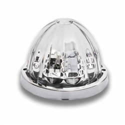 TXTLED-WTCR - Clear Red Watermelon LED with Glass Pattern & Lock Ring