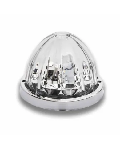 TXTLED-WTCR - Clear Red Watermelon LED with Glass Pattern & Lock Ring