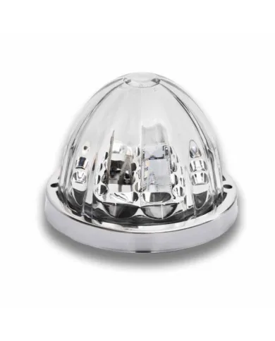 TXTLED-WTCA - Clear Amber Watermelon LED with Glass Pattern & Lock Ring