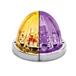 TXTLED-WTAP - Dual Revolution Amber/Purple Watermelon LED with Glass Pattern & Lock Ring